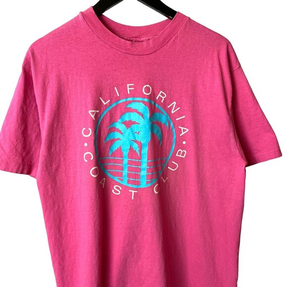 Urban Outfitters Tops - California Coast Club T Shirt Vintage 80s 90s Large L Pink Graphic Tee